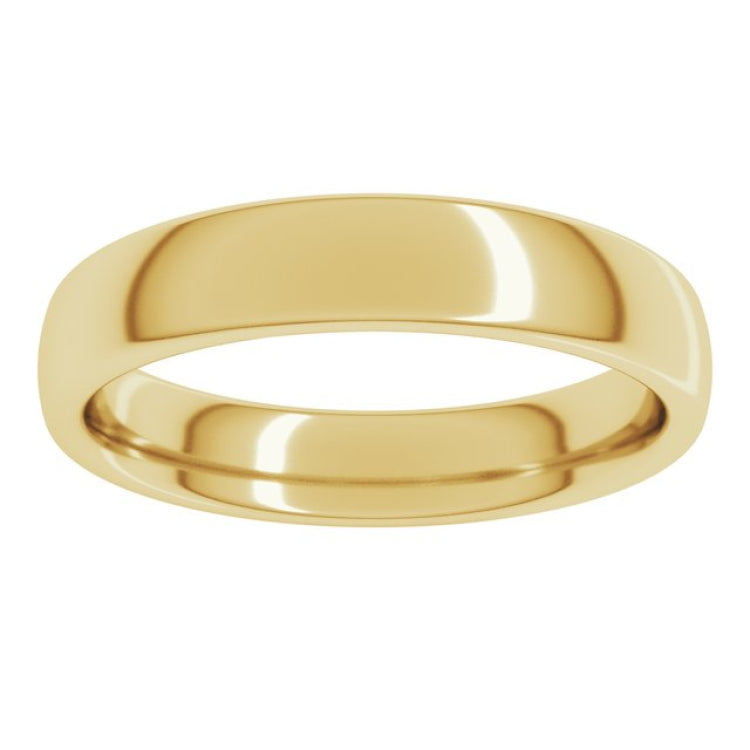 14K Yellow Gold 4 mm Comfort-Fit European-Style Band Size 9
