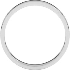 14K White Gold 3 mm Flat Band Size 10