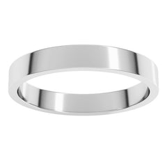14K White Gold 3 mm Flat Band Size 10