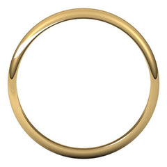 10K Yellow Gold 3.5 mm Half Round Band Size 7.5