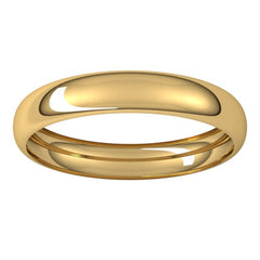14K Yellow Gold 3.5 mm Half Round Band Size 7