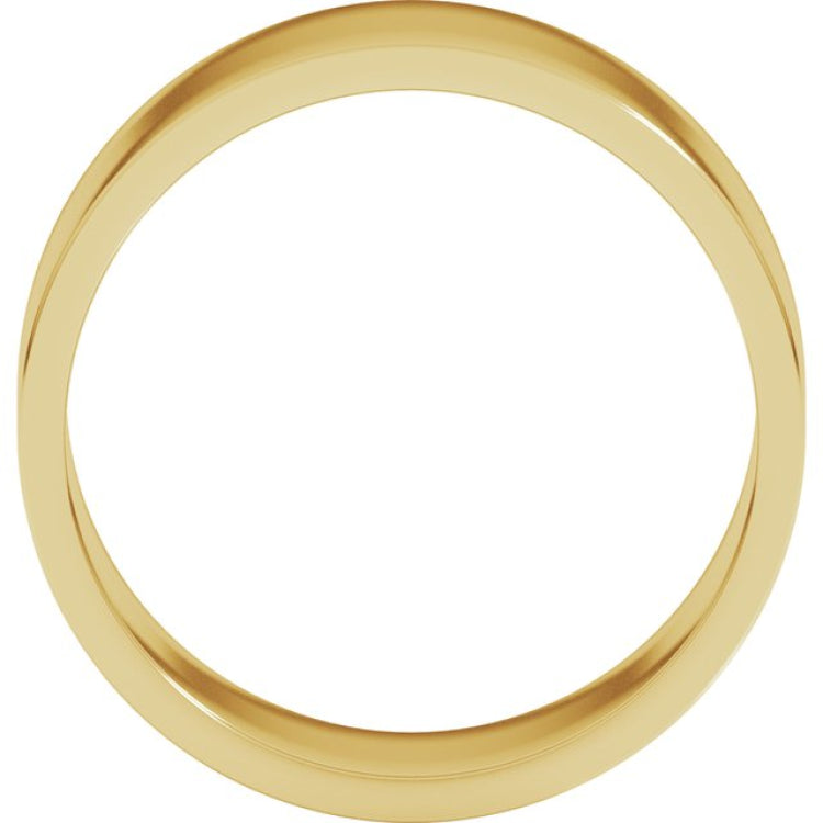 14K Yellow Gold 8 mm Flat Band Size 7.5
