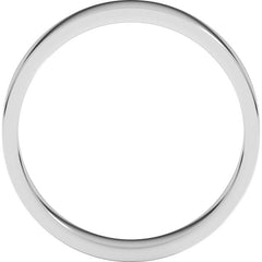 14K White Gold 4 mm Flat Band Size 7.5