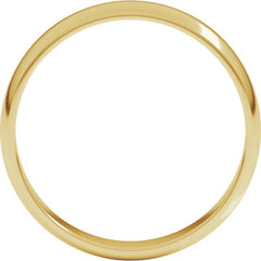 10K Yellow Gold 4 mm Lightweight Half Round Band Size 10.5