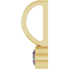 14K Yellow Gold Lab-Grown Alexandrite Charm/Pendant