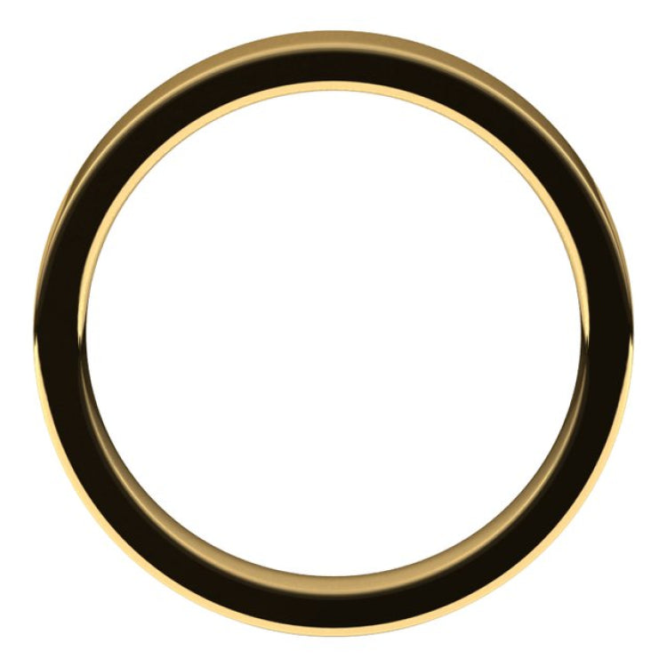 14K Yellow Gold 3.5 mm Comfort-Fit Flat Band Size 4.5