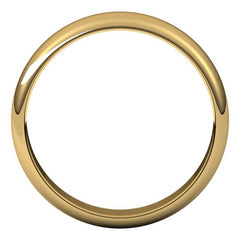 14K Yellow Gold 4.5 mm Half Round Band Size 7.5