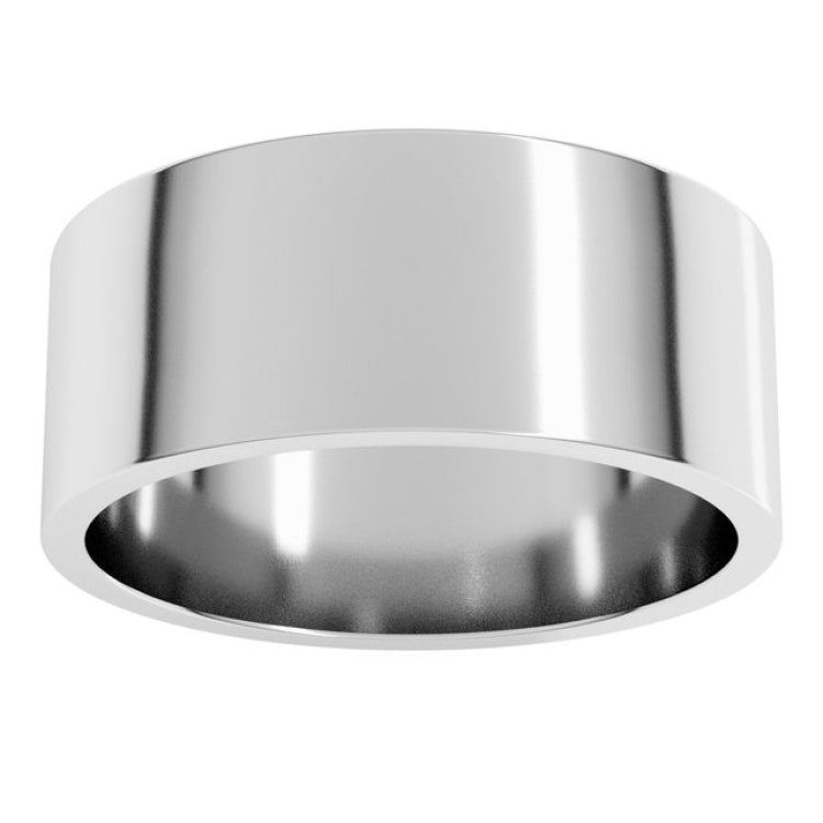 Platinum 8 mm Flat Band Size 10