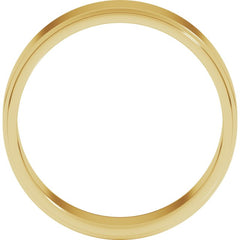 14K Yellow Gold 6 mm Stepped-Edge Flat Band Size 10.5