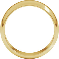 14K Yellow Gold 7 mm Half Round Band Size 8.5