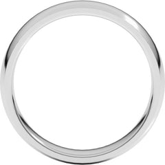 10K White Gold 5 mm Lightweight Comfort-Fit Half Round Band Size 10