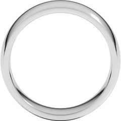 10K White Gold 8 mm Lightweight Comfort-Fit Half Round Band Size 12