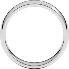 10K White Gold 6 mm Lightweight Comfort-Fit Half Round Band Size 9