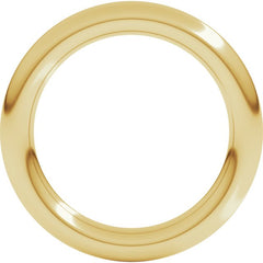 14K Yellow Gold 3 mm Comfort-Fit Full Round Band Size 3