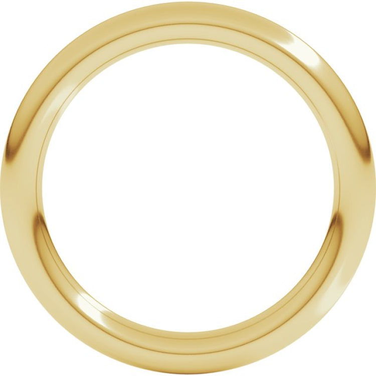 14K Yellow Gold 2.5 mm Comfort-Fit Full Round Band Size 4.5