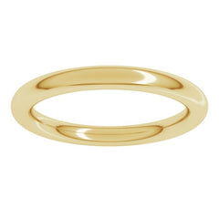 14K Yellow Gold 2.5 mm Comfort-Fit Full Round Band Size 4