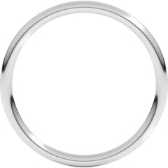 14K White Gold 1.5 mm Comfort-Fit Full Round Band Size 5.5