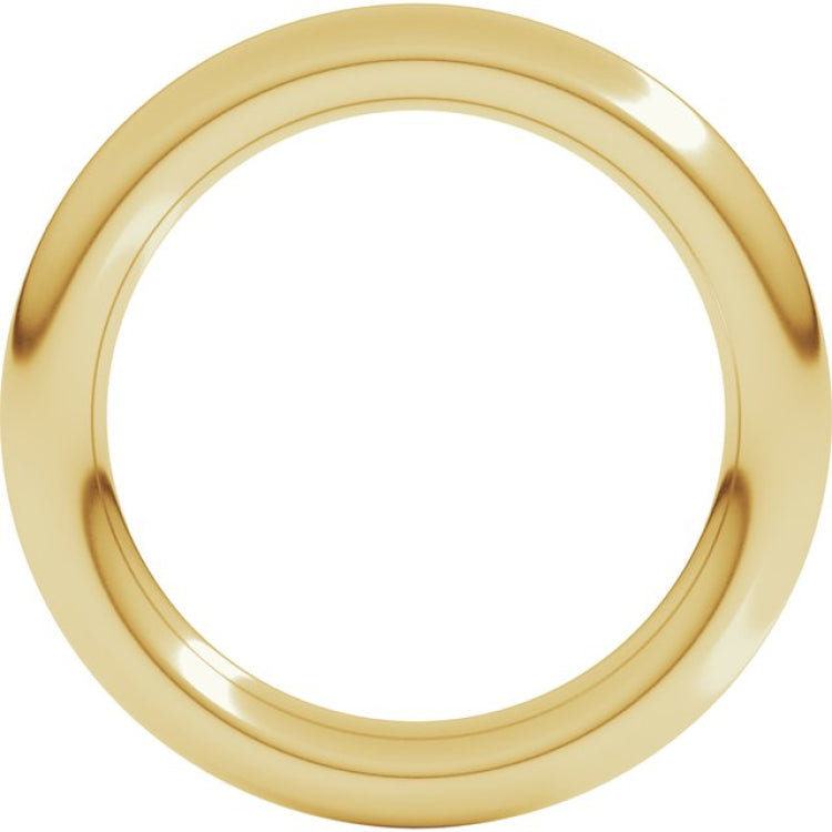14K Yellow Gold 3 mm Comfort-Fit Full Round Band Size 5.5