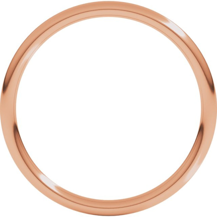 14K Rose Gold 1.5 mm Comfort-Fit Full Round Band Size 5