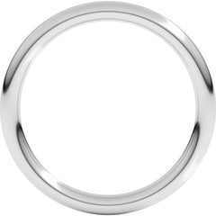 18K White Gold 2 mm Comfort-Fit Full Round Band Size 6