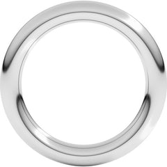 Sterling Silver 3 mm Comfort-Fit Full Round Band Size 7.5