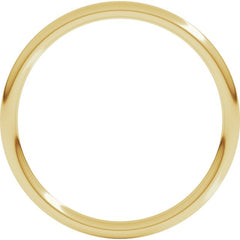 18K Yellow Gold 1.5 mm Comfort-Fit Full Round Band Size 7