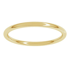 14K Yellow Gold 1.5 mm Comfort-Fit Full Round Band Size 8