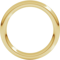 14K Yellow Gold 2.5 mm Comfort-Fit Full Round Band Size 8