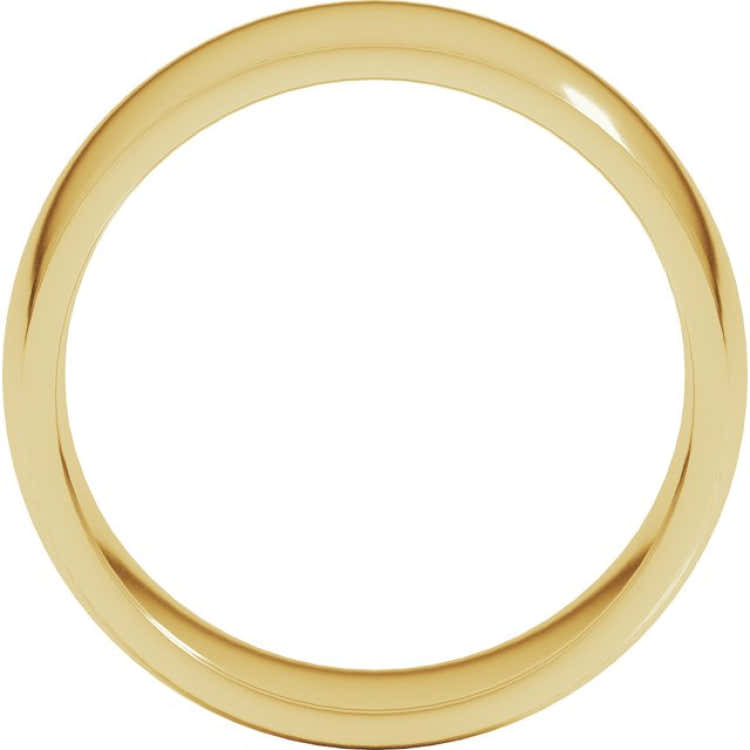 10K Yellow Gold 8 mm Lightweight Comfort-Fit Half Round Band Size 6.5