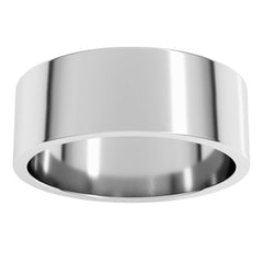 14K White Gold 7 mm Flat Band Size 7.5