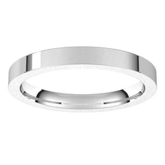 14K White Gold 2.5 mm Comfort-Fit Flat Band Size 8.5