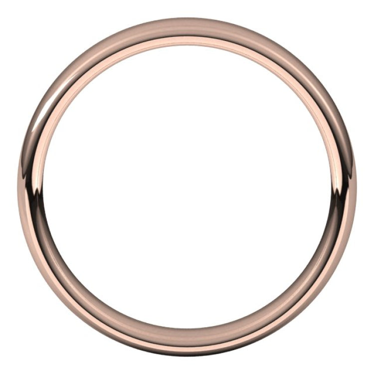 14K Rose Gold 4.5 mm Comfort-Fit European-Style Band Size 10