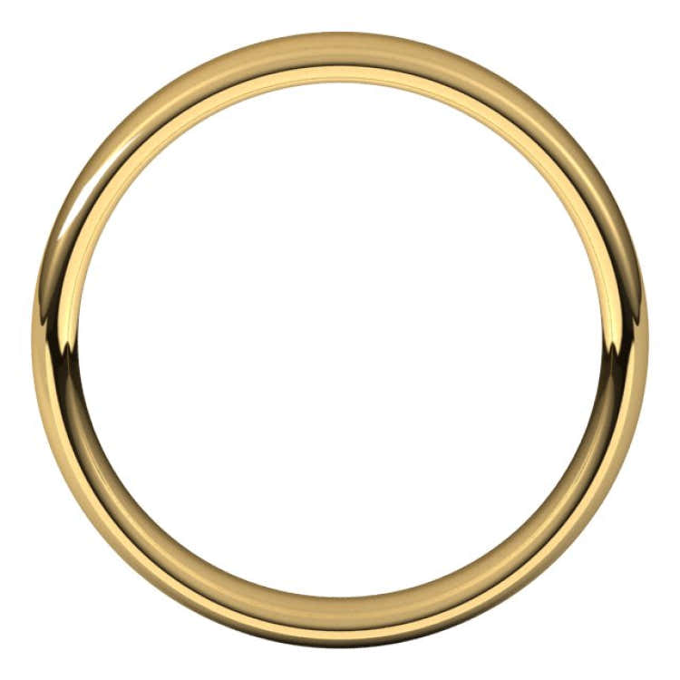 14K Yellow Gold 4.5 mm Comfort-Fit European-Style Band Size 12