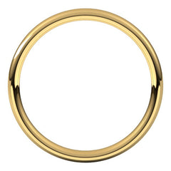 14K Yellow Gold 2.5 mm Comfort-Fit European-Style Band Size 4.5