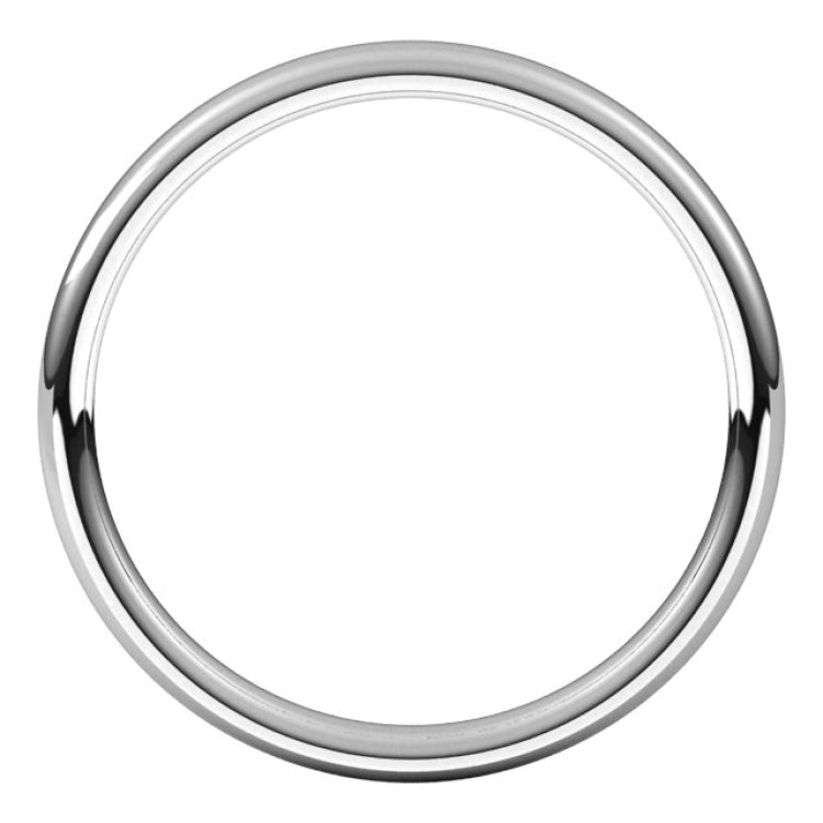 14K White Gold 2.5 mm Comfort-Fit European-Style Band Size 5.5