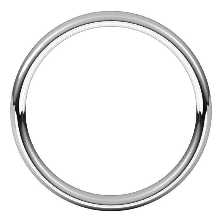 14K White Gold 3.5 mm Comfort-Fit European-Style Band Size 7.5