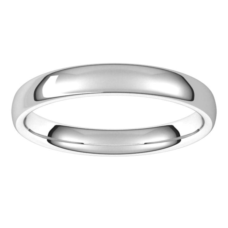 14K White Gold 3.5 mm Comfort-Fit European-Style Band Size 7.5