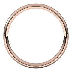 14K Rose Gold 2.5 mm Comfort-Fit European-Style Band Size 8.5