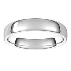 14K White Gold 4.5 mm Comfort-Fit European-Style Band Size 8.5