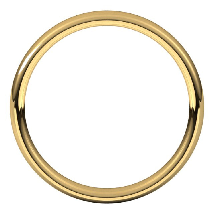 10K Yellow Gold 3.5 mm Comfort-Fit European-Style Band Size 8