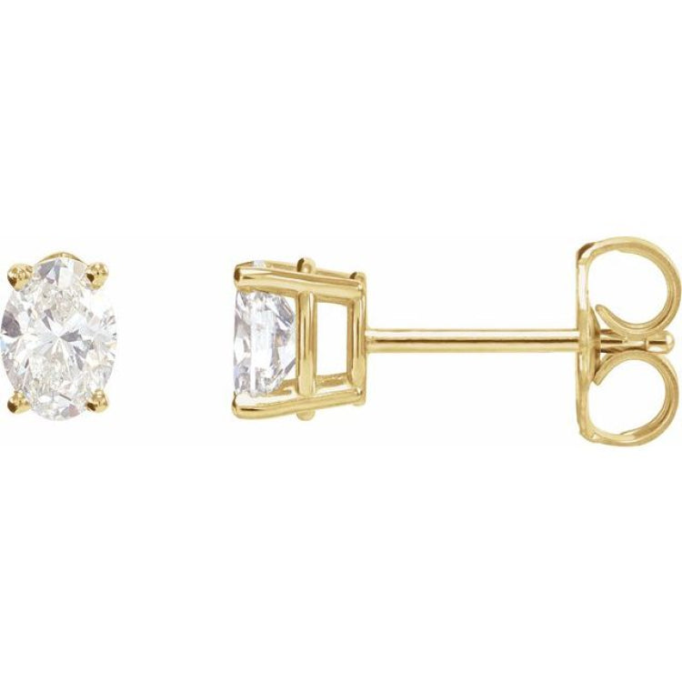 14K Yellow Gold 1/10 CTW Natural Diamond Earrings