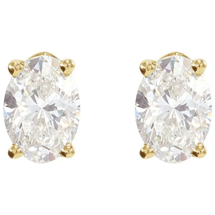 14K Yellow Gold 1/10 CTW Natural Diamond Earrings