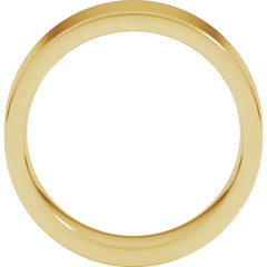 14K Yellow Gold 7 mm Comfort-Fit Flat Band Size 8.5