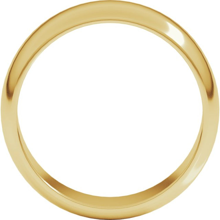 14K Yellow Gold 7 mm Half Round Band Size 3