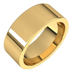 14K Yellow Gold 8 mm Comfort-Fit Flat Band Size 10.5