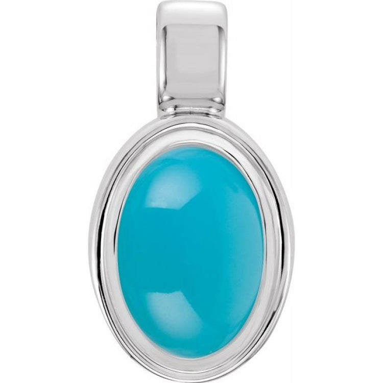 Sterling Silver Natural Turquoise Charm/Pendant