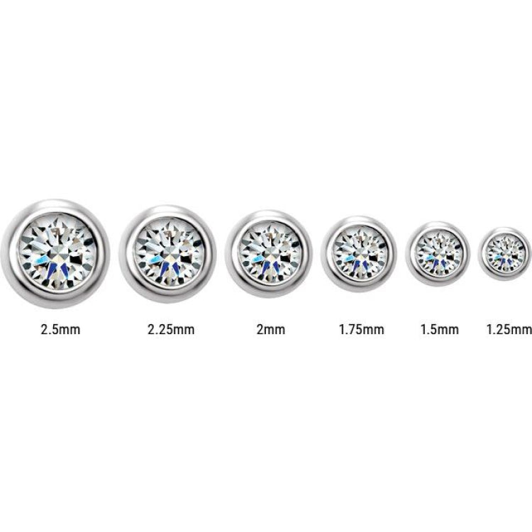 14K White Gold 1/8 CTW Lab-Grown Diamond Micro Bezel-Set Earrings