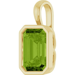 14K Yellow Gold Natural Peridot Pendant