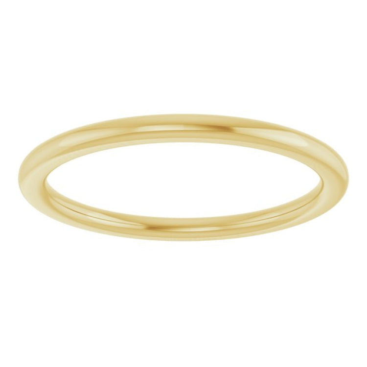 14K Yellow Gold 1.5 mm Comfort-Fit European-Style Band Size 5.5