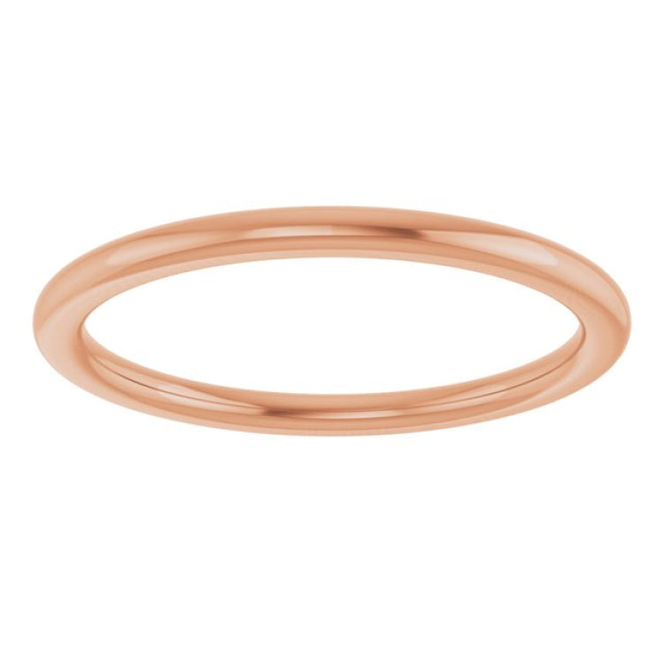 18K Rose Gold 1.5 mm Comfort-Fit European-Style Band Size 5